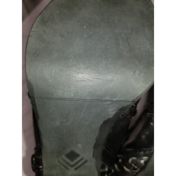 7 for all mankind Black Pull On Boots flaw RIP on inside recently conditioned - Picture 11 of 12